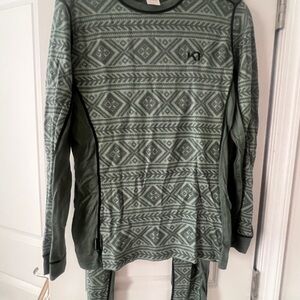 Kari Traa Olive Geometric Baselayer Set